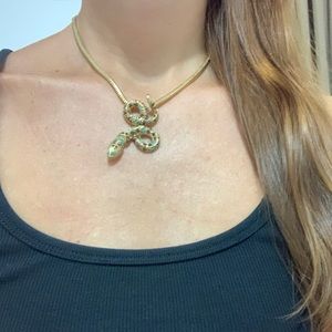 Gold snake necklace